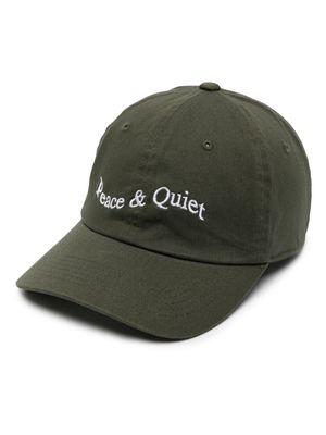 Museum Of Peace & Quiet Woodmark logo-embroidered cap - Green