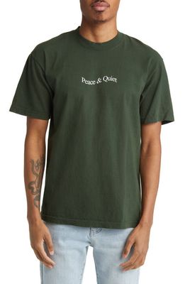 Museum of Peace & Quiet Wordmark Graphic T-Shirt in Hunter