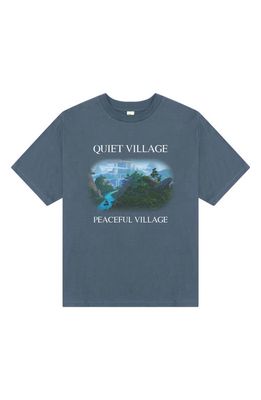 Museum of Peace & Quiet x Disney 'The Lion King' Quiet Village Cotton Graphic T-Shirt in Indigo