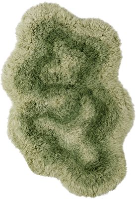 Mush Studios Green Small Bur Shag Rug