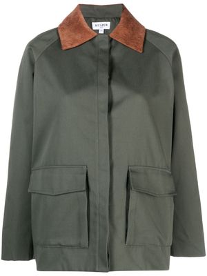 Musier corduroy-collar bomber jacket - Green