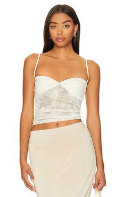 Musier Paris Dentelle Top in Ivory