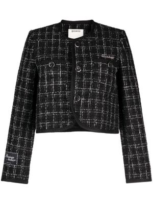 Musium Div. button-down tweed jacket - Black