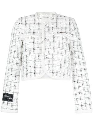 Musium Div. button-down tweed jacket - White