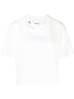 Musium Div. cut-out-detail cropped T-shirt - White