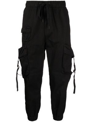Musium Div. drawstring tapered cargo trousers - Black
