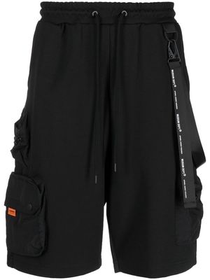 Musium Div. elasticated-waistband cargo shorts - Black
