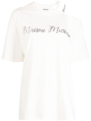 Musium Div. embellished-logo cotton T-shirt - White