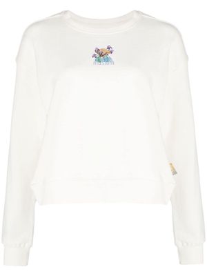 Musium Div. embroidered cotton sweatshirt - Neutrals