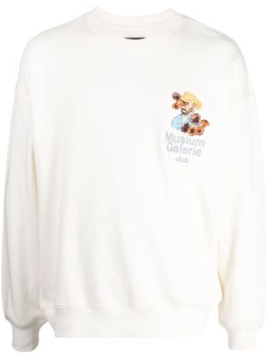 Musium Div. embroidered cotton sweatshirt - White