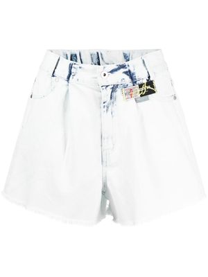 Musium Div. frayed-edge denim shorts - White