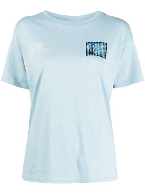Musium Div. graphic-embroidered cotton T-shirt - Blue