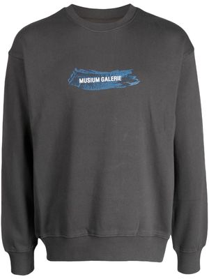 Musium Div. graphic-print cotton sweatshirt - Grey