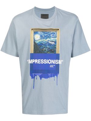 Musium Div. Impressionism-print T-shirt - Blue