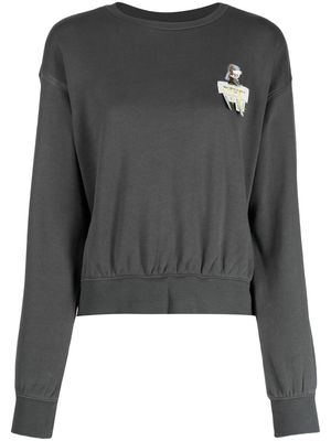 Musium Div. logo-patch cotton sweatshirt - Grey