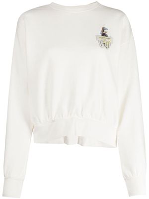 Musium Div. logo-patch cotton sweatshirt - White