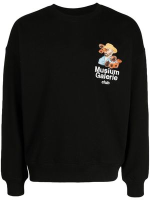 Musium Div. logo-print cotton sweatshirt - Black