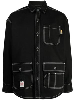 Musium Div. long-sleeve button-fastening shirt - Black