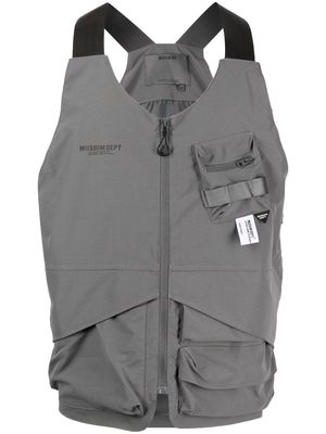 Musium Div. multi-pocket utility vest - Grey