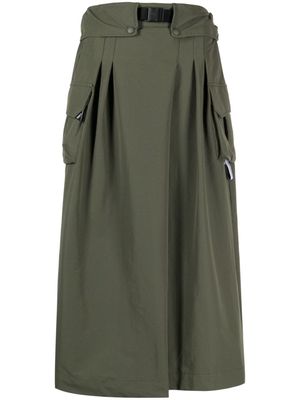 Musium Div. overlapping wide-leg trousers - Green