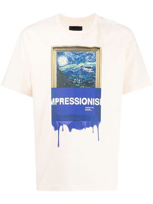 Musium Div. painting-print cotton T-shirt - Yellow