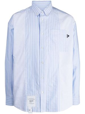 Musium Div. pinstripe-pattern long-sleeve shirt - Blue