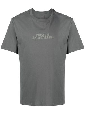 Musium Div. spot logo-print T-shirt - Grey