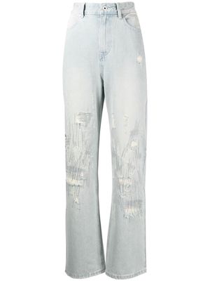 Musium Div. straight-leg distressed denim jeans - Blue