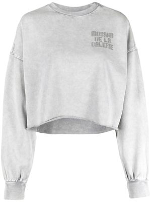 Musium Div. studded cropped sweatshirt - Grey