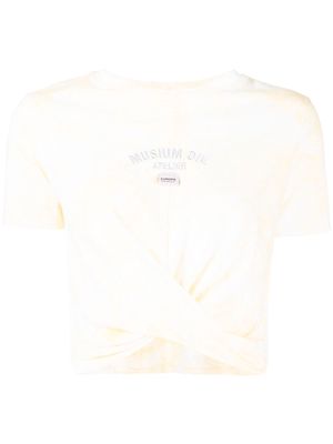 Musium Div. twisted tie-dye crop top - Yellow