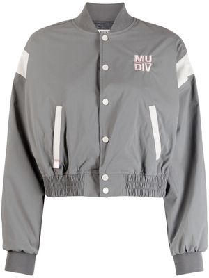 Musium Div. two-tone varsity jacket - Grey