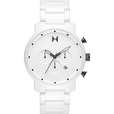 MVMT Chronograph Ceramic Bracelet Watch, 45mm in White 