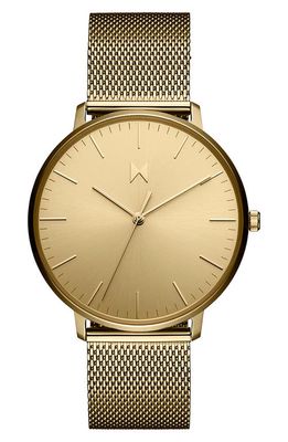 MVMT Legacy Slim Mesh Strap Watch, 42mm in Gold 