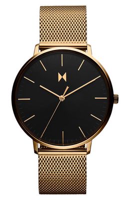 MVMT Legacy Slim Mesh Strap Watch, 42mm in Yellow Gold 