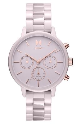 MVMT Nova Ceramic Chronograph Bracelet Watch, 38mm in Blush 