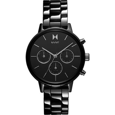 MVMT Nova Chronograph Ceramic Bracelet Watch, 38mm in Black 