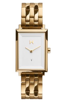 MVMT Signature Square Bracelet Watch, 24mm in Gold/White/Gold 