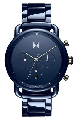 MVMT WATCHES Blacktop Chronograph Ceramic Bracelet Watch