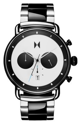 MVMT WATCHES Blacktop II Chronograph Bracelet Watch, 47mm in Two Tone 