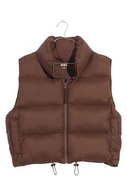 MWL Recycled Nylon Puffer Vest in Forage