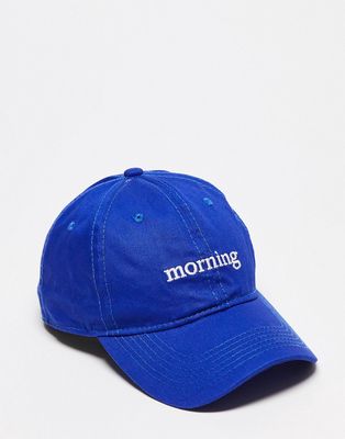 My Accessories London 'morning' cap in blue