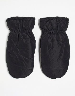 My Accessories London nylon mittens in black