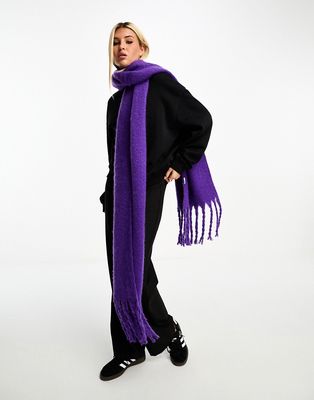 My Accessories London supersoft blanket scarf in purple