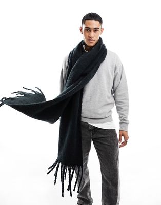 My Accessories Man blanket scarf in black