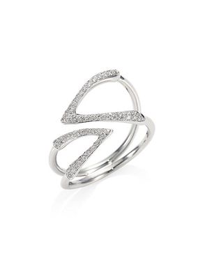 My Etho Diamond & 18K White Gold Wraparound Ring