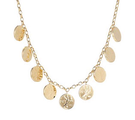 My Lira 50-Lire Mini Coin Charm Necklace, 14K