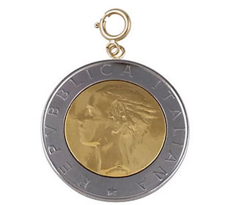 My Lira 500-Lire Coin Charm, 14K Go ld