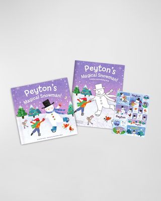My Magical Snowman Personalized Book, Coloring Book And Sticker Gift Set