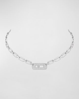 My Move 18K White Gold Necklace with Diamonds