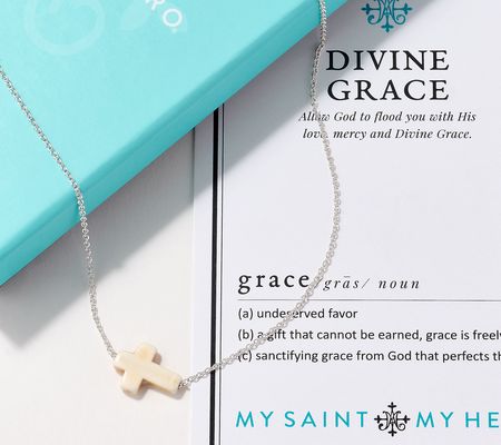 My Saint My Hero Divine Grace Cross Necklace